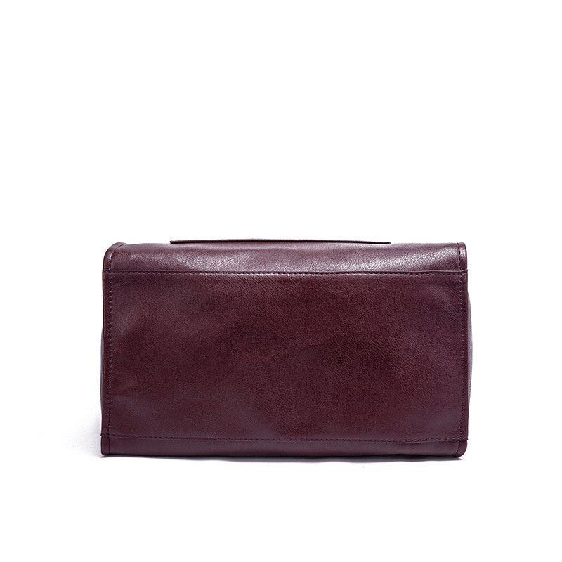 Retro Large Capacity Waxy Leather Tote Bag - Shah S. Sahota