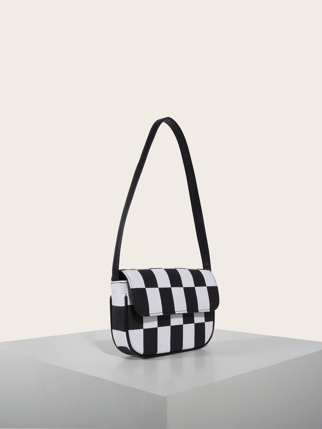 Retro Plaid Square Baguette Bag - Shah S. Sahota