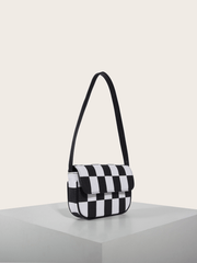Retro Plaid Square Baguette Bag - Shah S. Sahota