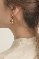 18K Gold-Plated Copper Double-Hoop Earrings - Shah S. Sahota