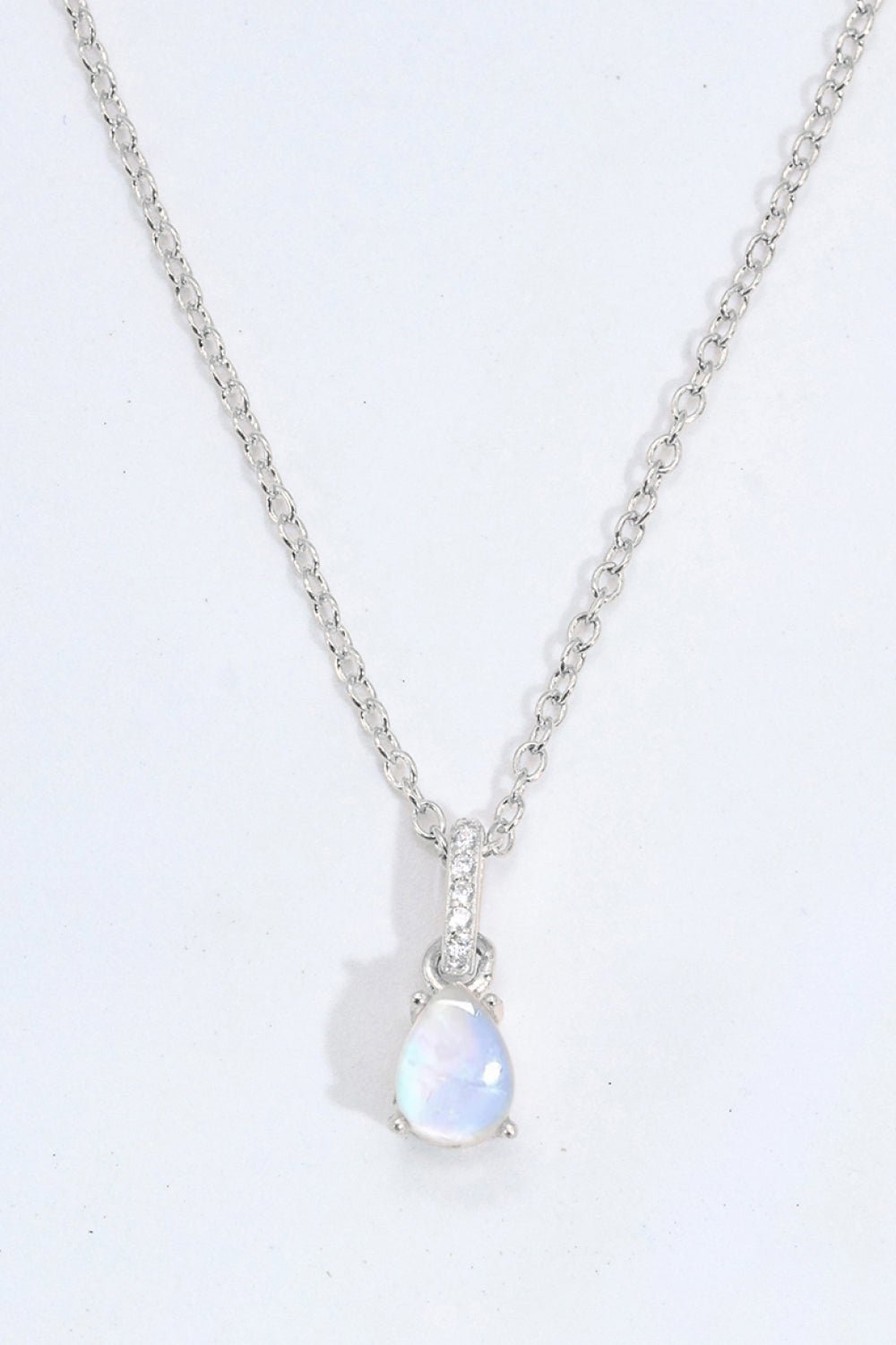 Moonstone Teardrop Pendant Necklace - Shah S. Sahota