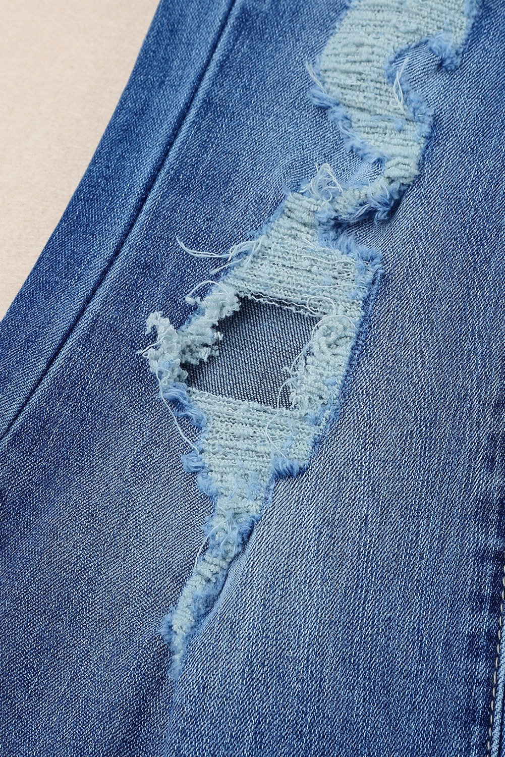 Distressed Frayed Hem Flare Jeans - Shah S. Sahota
