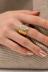 Wide Band Stainless Steel Open Ring - Shah S. Sahota
