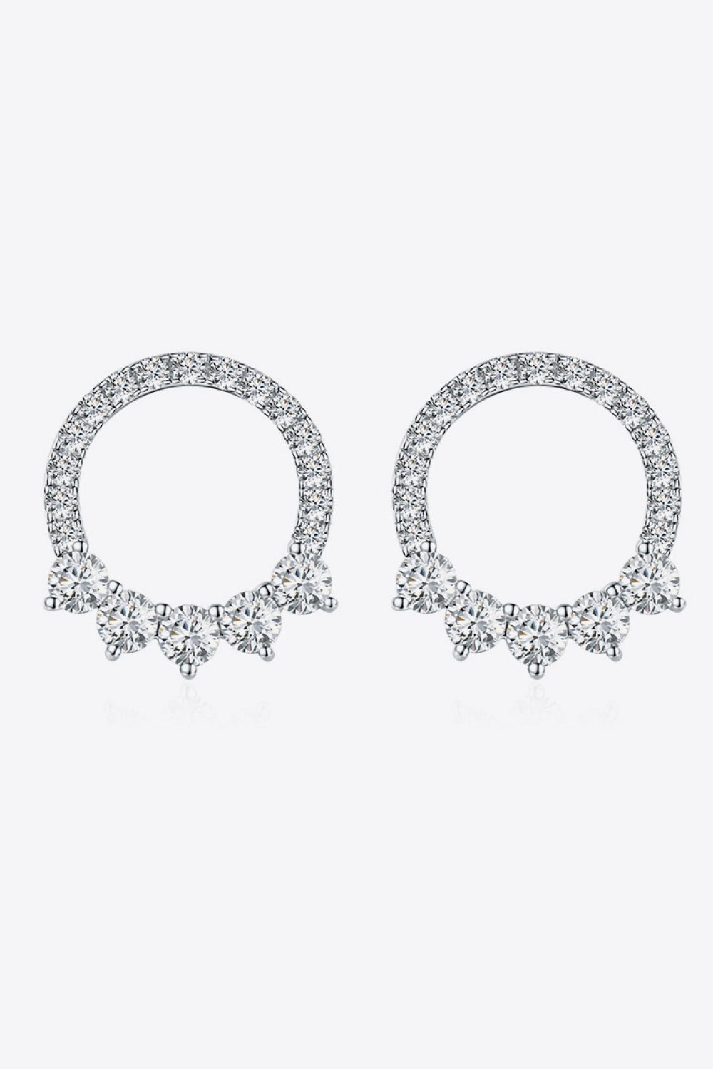 Moissanite Platinum-Plated Earrings - Shah S. Sahota
