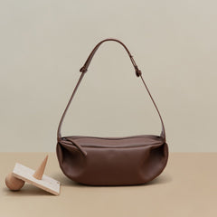 Retro Dumpling Wide Shoulder Zipper Shoulder Bag - Shah S. Sahota