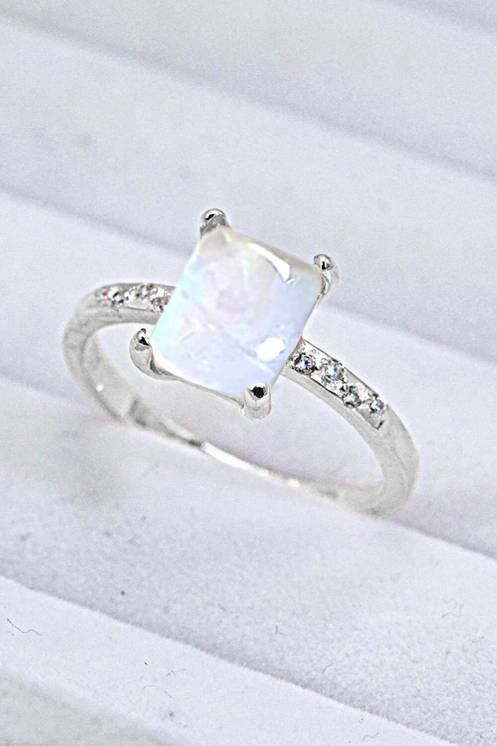 Square Moonstone Ring - Shah S. Sahota