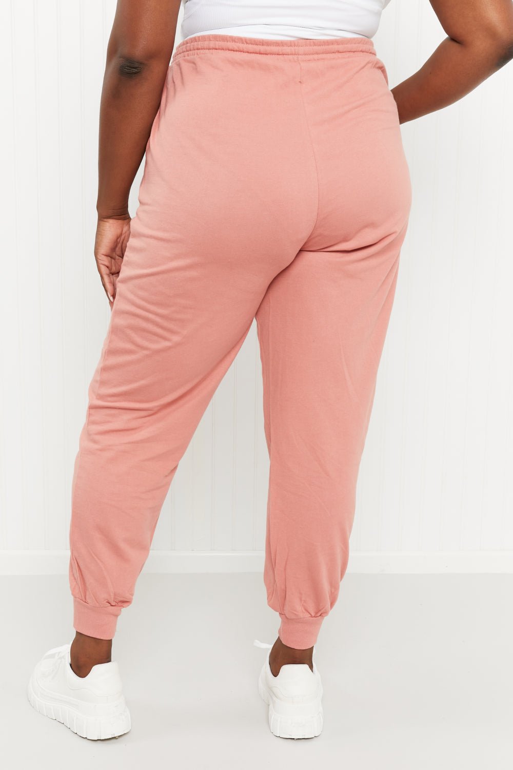 Zenana Full Size Drawstring Waist Joggers in Ash Rose - Shah S. Sahota