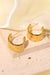 18K Gold-Plated Hammered C-Hoop Earrings - Shah S. Sahota