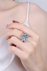 10 Carat Moissanite Flower-Shaped Ring - Shah S. Sahota
