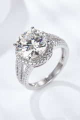 5 Carat Moissanite Split Shank Ring - Shah S. Sahota