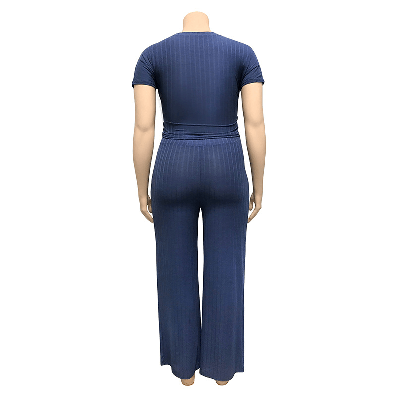 Women's Solid Color Belted Two Piece Set - Shah S. Sahota