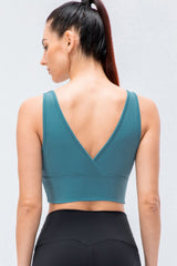 Reversible Cropped Surplice Yoga Tank - Shah S. Sahota