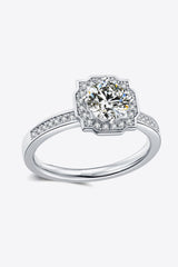 1 Carat Moissanite Platinum-Plated Ring - Shah S. Sahota