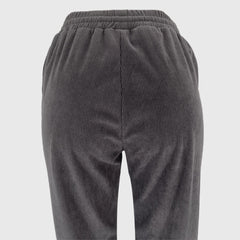 Corduroy Crew Neck Pullover Long Sleeve Sweatshirts & TiePants Two-Piece Sets - Shah S. Sahota