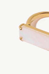 18K Gold-Plated Natural Stone Ring - Shah S. Sahota