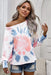 Tie-Dye Boat Neck Batwing Sleeve Tee - Shah S. Sahota