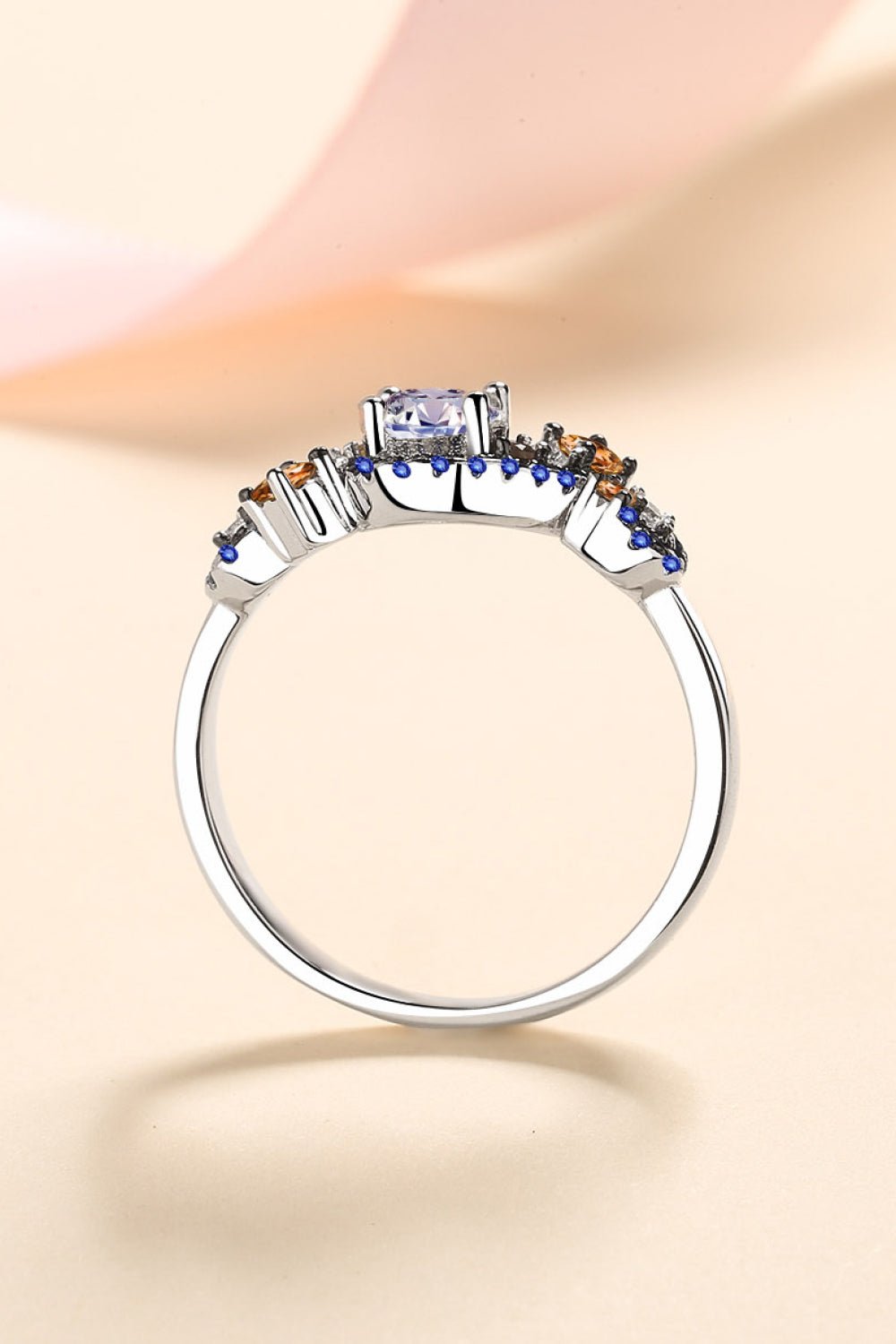 Moissanite Contrast 925 Sterling Silver Ring - Shah S. Sahota