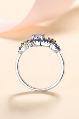 Moissanite Contrast 925 Sterling Silver Ring - Shah S. Sahota