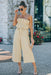 Ruffled Strapless Wide Leg Jumpsuit - Shah S. Sahota