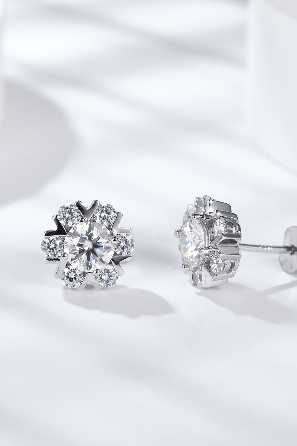 925 Sterling Silver Moissanite Stud Earrings - Shah S. Sahota