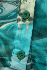Abstract Print Short Sleeve Cropped Shirt - Shah S. Sahota
