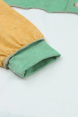 Color Block Quarter Button Hoodie - Shah S. Sahota