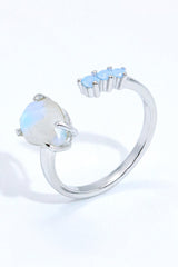 18K Rose Gold-Plated Moonstone Open Ring - Shah S. Sahota