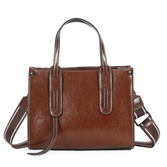 High-Capacity Oil Wax Cowhide Zipper Tote - Shah S. Sahota