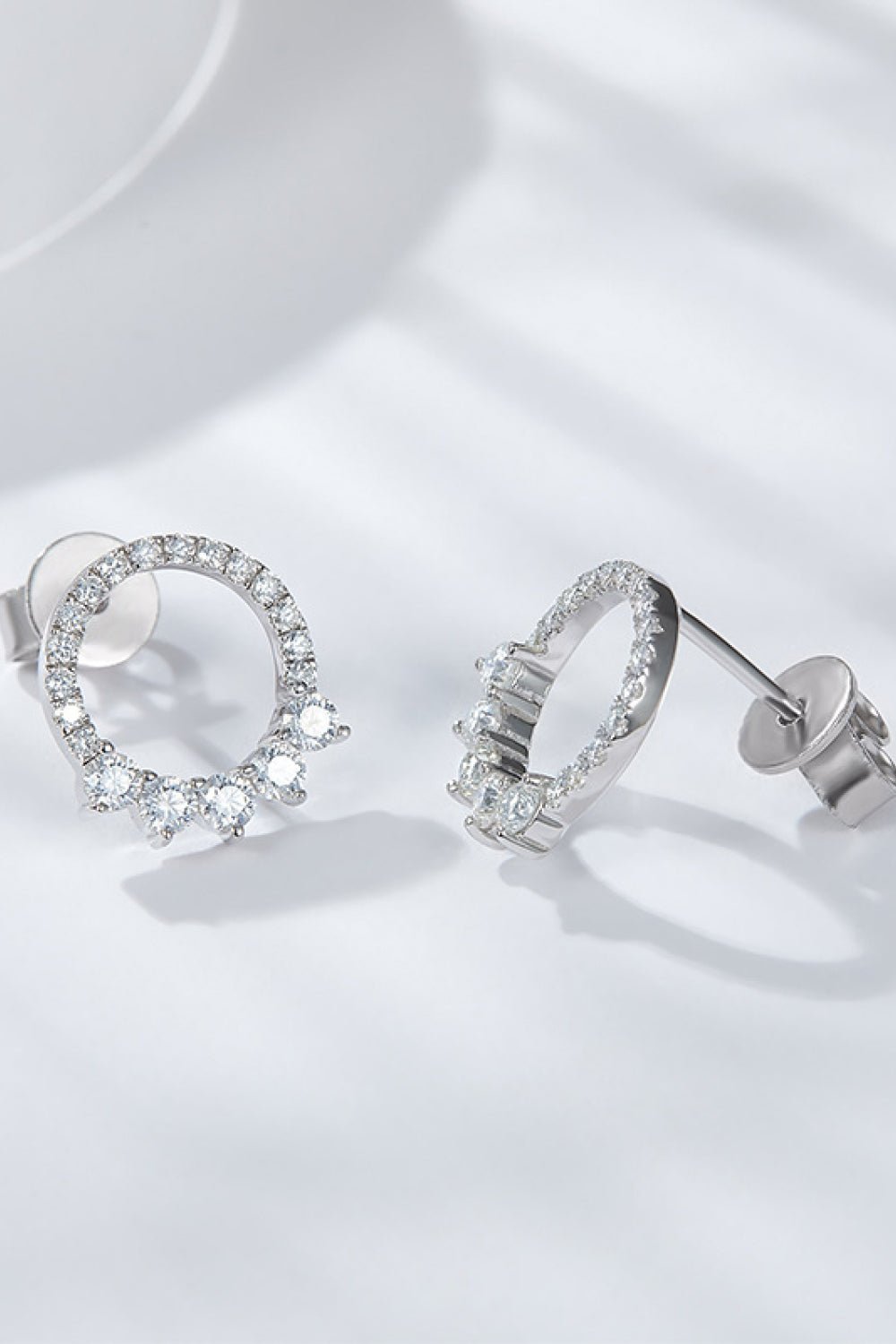 Moissanite Platinum-Plated Earrings - Shah S. Sahota