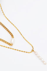 Double-Layered Freshwater Pearl Stainless Steel Necklace - Shah S. Sahota
