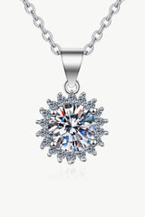 925 Sterling Silver Moissanite Pendant Necklace - Shah S. Sahota