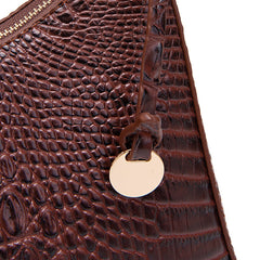 Retro Crocodile Pattern Baguette Bag - Shah S. Sahota