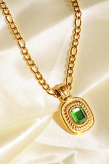 18K Gold Plated Inlaid Rhinestone Pendant Necklace - Shah S. Sahota