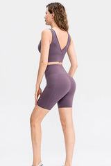 Exposed Seam Biker Shorts with Pockets - Shah S. Sahota