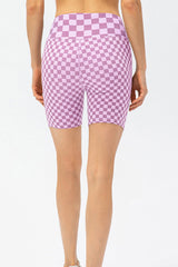 Checkerboard Exposed Seam Biker Shorts - Shah S. Sahota