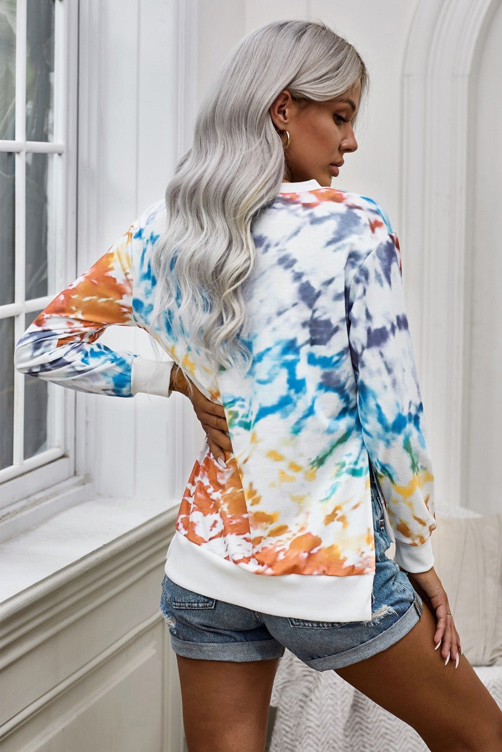 Tie-Dye High Low Sweatshirt - Shah S. Sahota