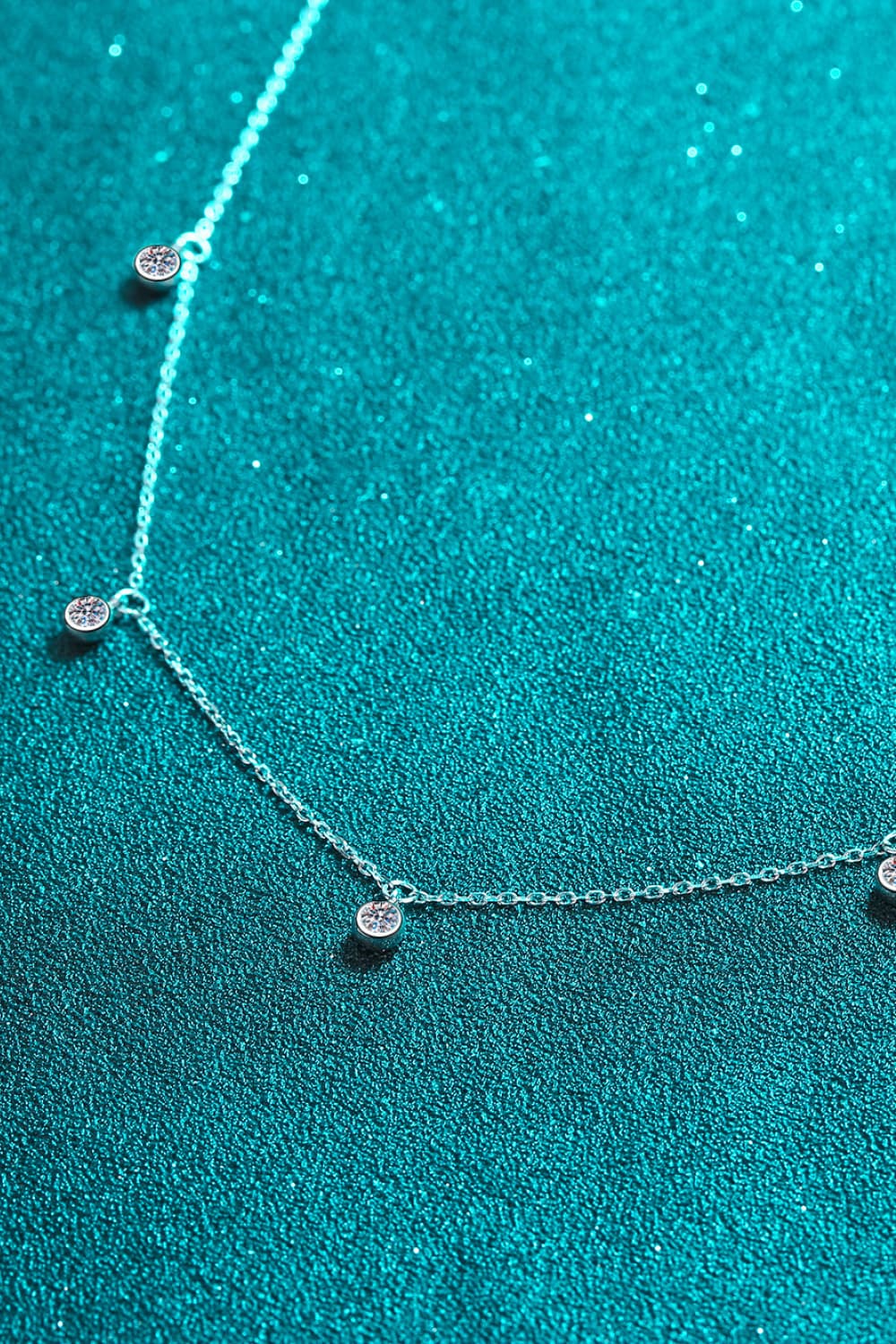 Moissanite Rhodium-Plated Necklace - Shah S. Sahota