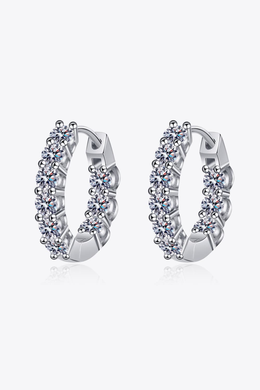 1.8 Carat Moissanite Hoop Earrings - Shah S. Sahota