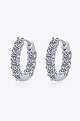 1.8 Carat Moissanite Hoop Earrings - Shah S. Sahota