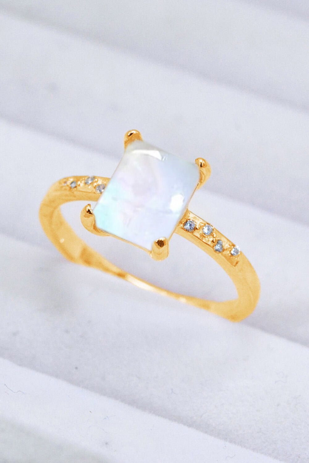 Square Moonstone Ring - Shah S. Sahota