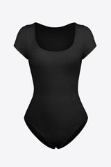 Scoop Neck Short Sleeve Bodysuit - Shah S. Sahota