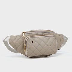 Simple Rhombus Pattern Crossbody Waist Bag - Shah S. Sahota