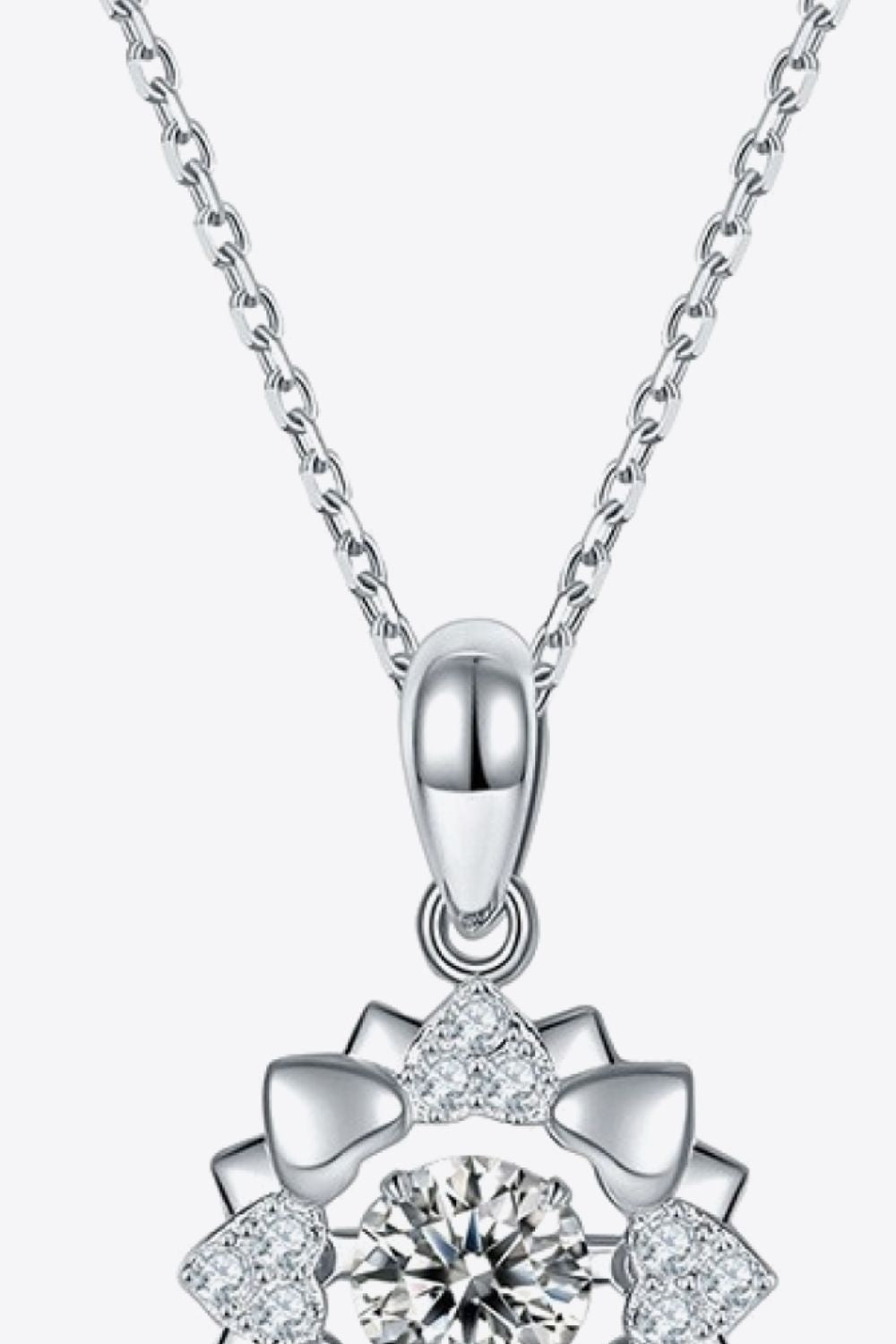 Moissanite Flower Shape Pendant Necklace - Shah S. Sahota