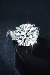 8.6 Carat Moissanite Platinum-Plated Ring - Shah S. Sahota