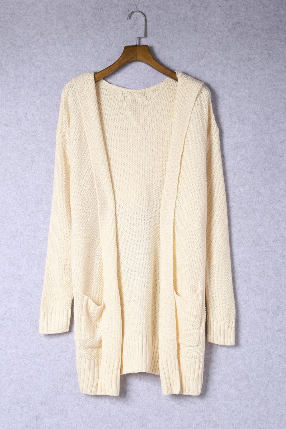 Open Front Hooded Cardigan with Pockets - Shah S. Sahota