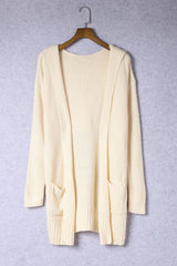 Open Front Hooded Cardigan with Pockets - Shah S. Sahota