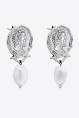 Gold-Plated Pearl Drop Earrings - Shah S. Sahota