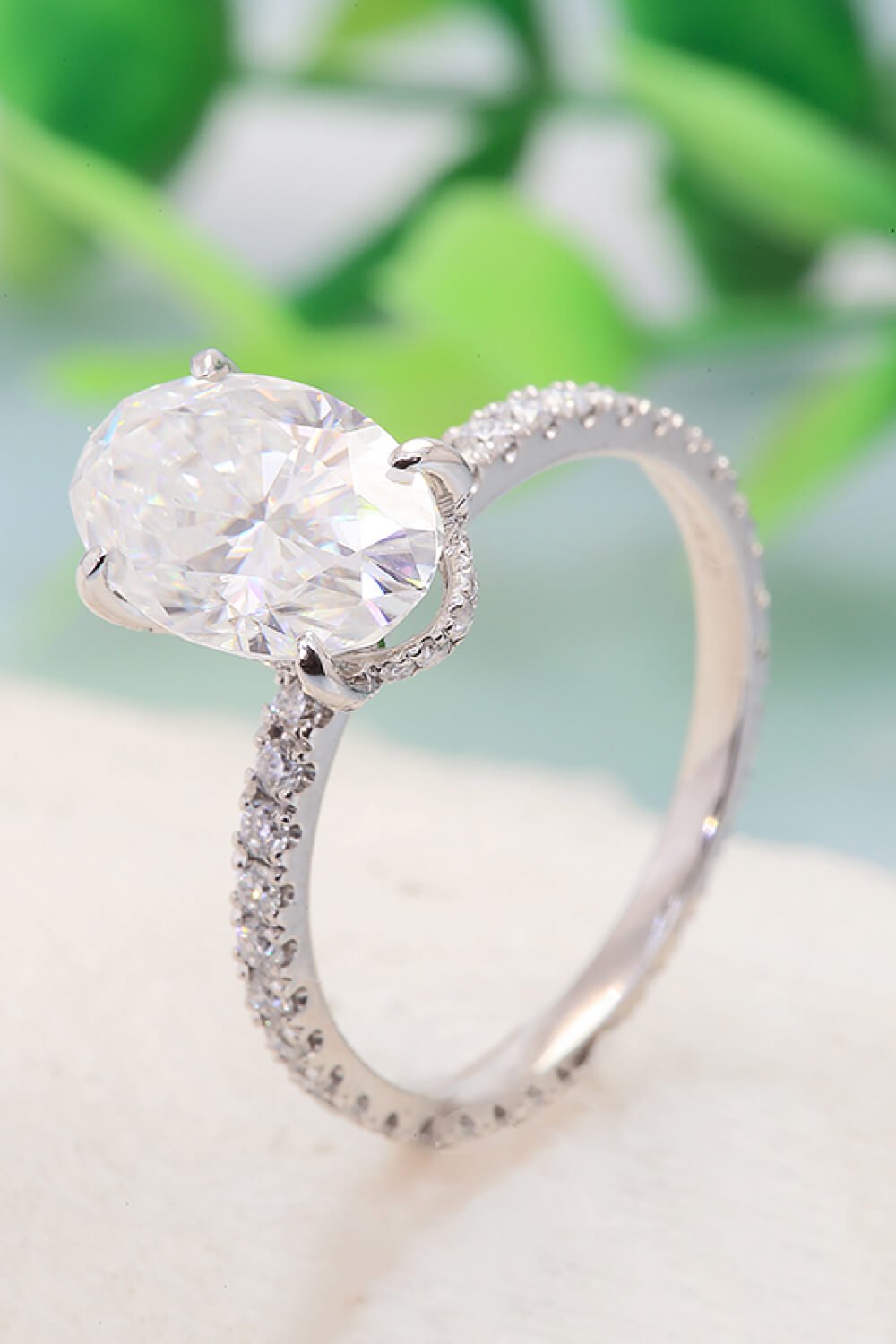 14K White Gold 2.5 Carat Moissanite 4-Prong Ring - Shah S. Sahota