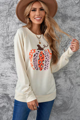 Pumpkin Graphic Raglan Sleeve Sweatshirt - Shah S. Sahota