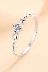 Moissanite Heart 925 Sterling Silver Ring - Shah S. Sahota
